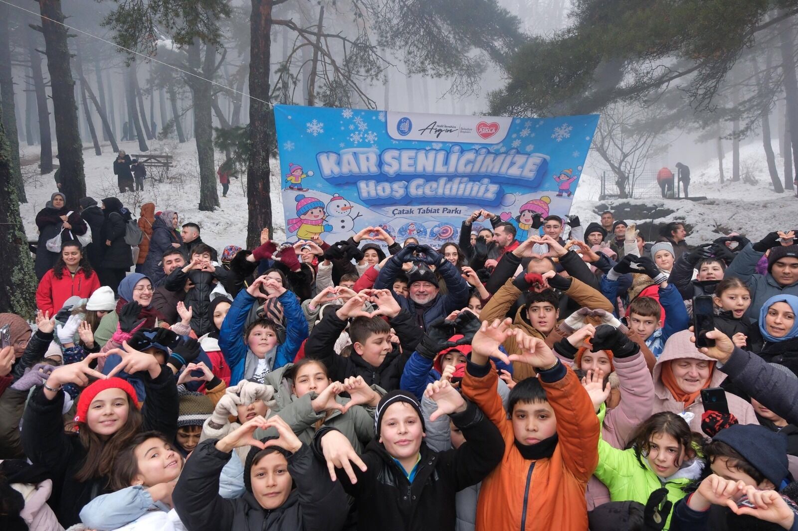 Çorum'da kar festivali vatandaşların akınına uğradı