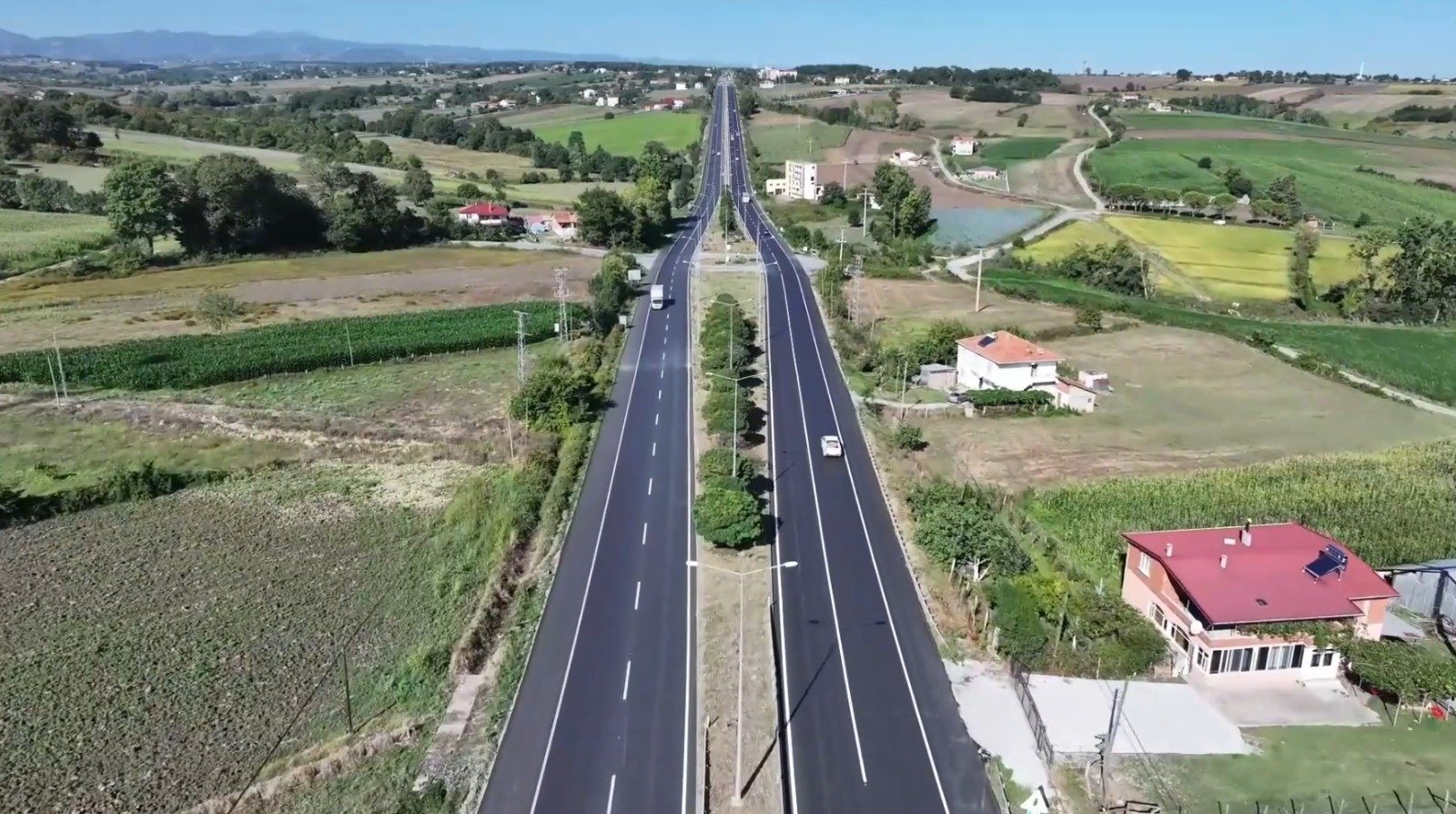 Samsun-Çorum arasındaki yolun yüzde 70'i tamamlandı