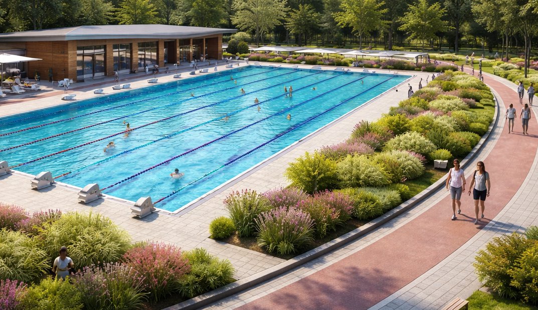 Yarı olimpik yüzme havuzu ve yürüyüş yolu yapılacaktır