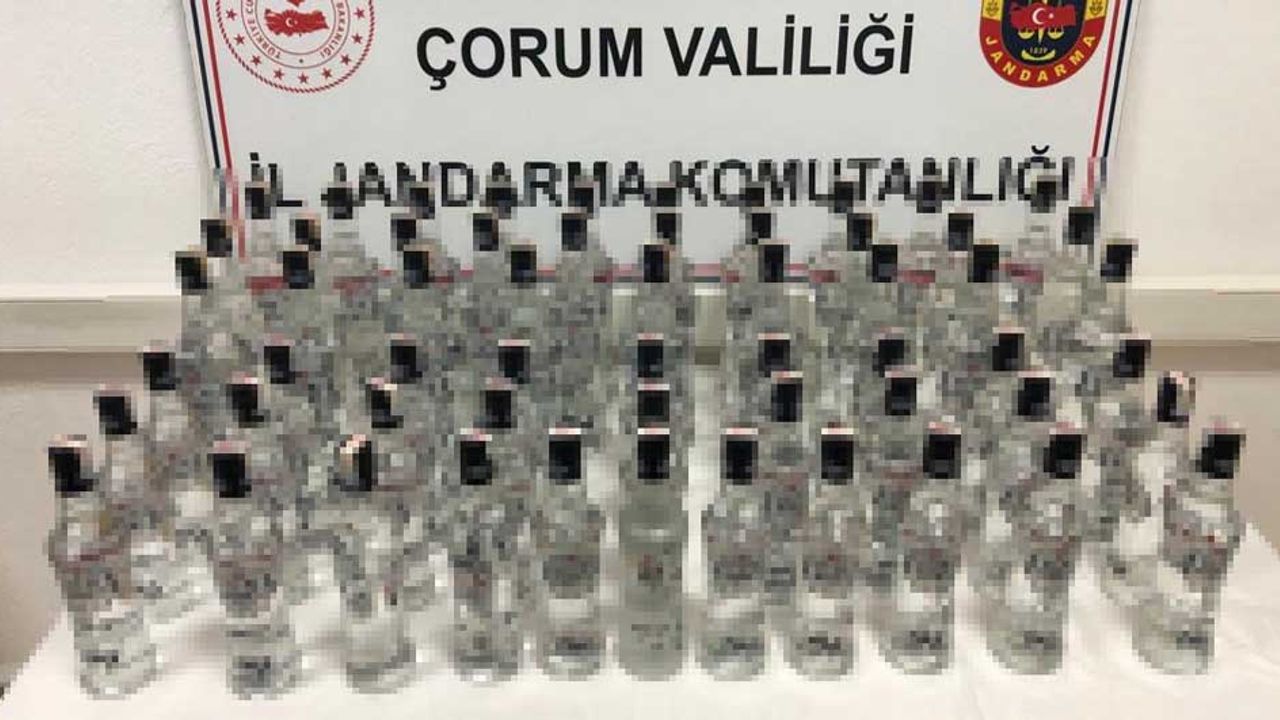 58 şişe kaçak ve sahte içki ele geçirildi