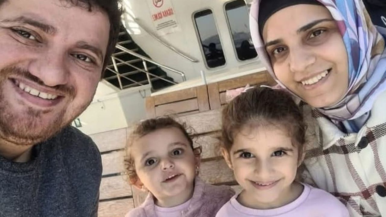 Baba ve 2 kızının hayatını kaybettiği facianın ardından yürek yakan kare