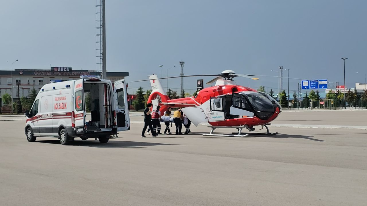 Ambulans helikopter 16 yaşındaki genç kız için havalandı