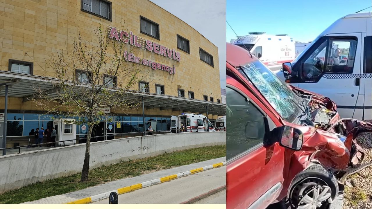 Tarım işçilerini taşıyan minibüs kaza yaptı: 13 yaralı
