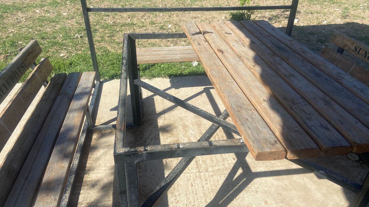 Sungurlu’da çöp kovası ve  kamelyalara zarar verdiler