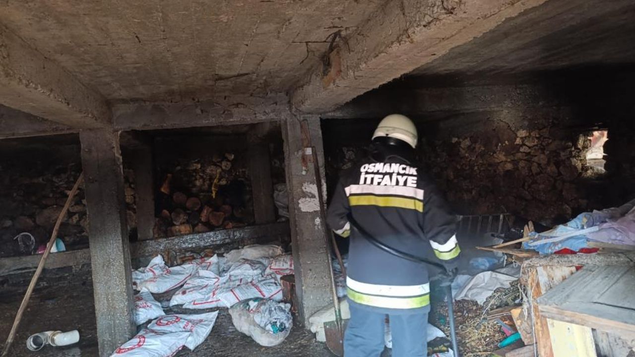 Evin bodrumunda çıkan yangın büyümeden söndürüldü