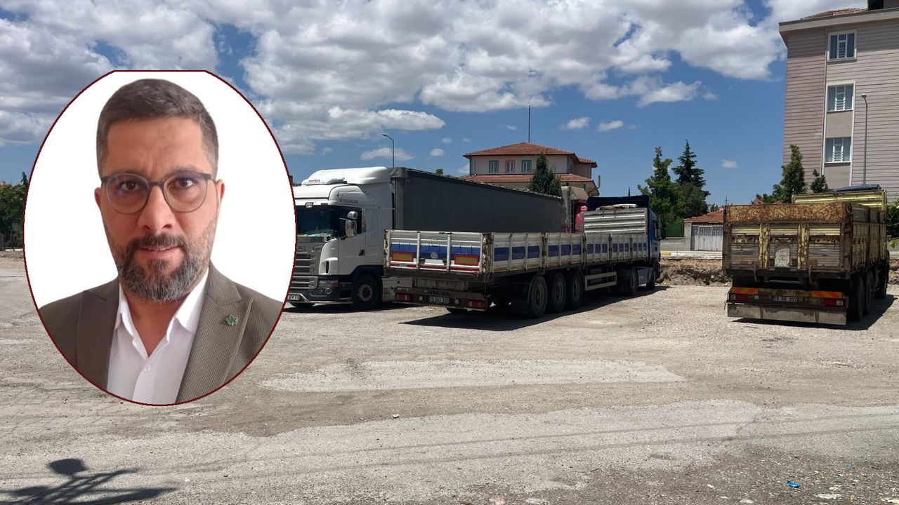 TIR ve kamyonların park alanına tepki
