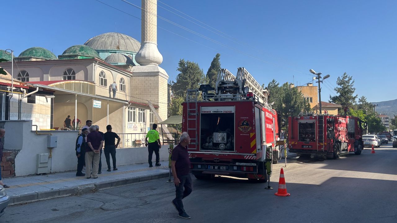 Çorum’da camide yangın çıktı