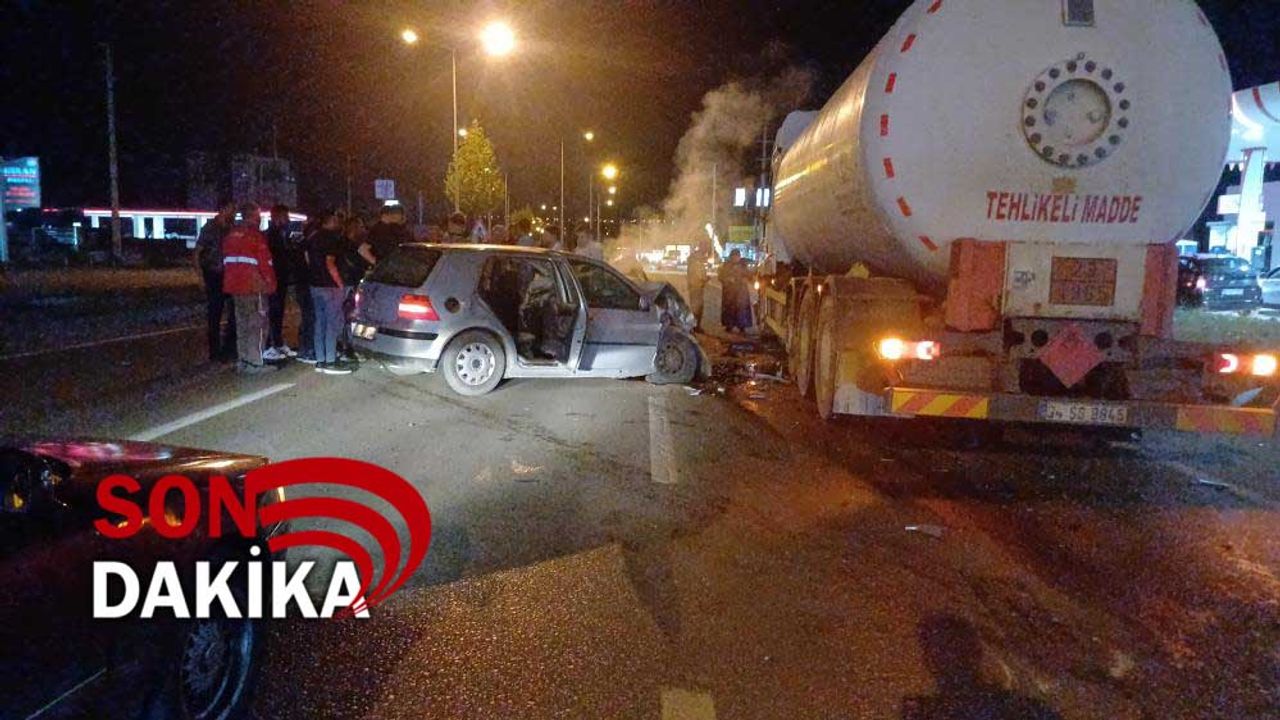 Otomobil ile akaryakıt tankeri çarpıştı: 1 ölü