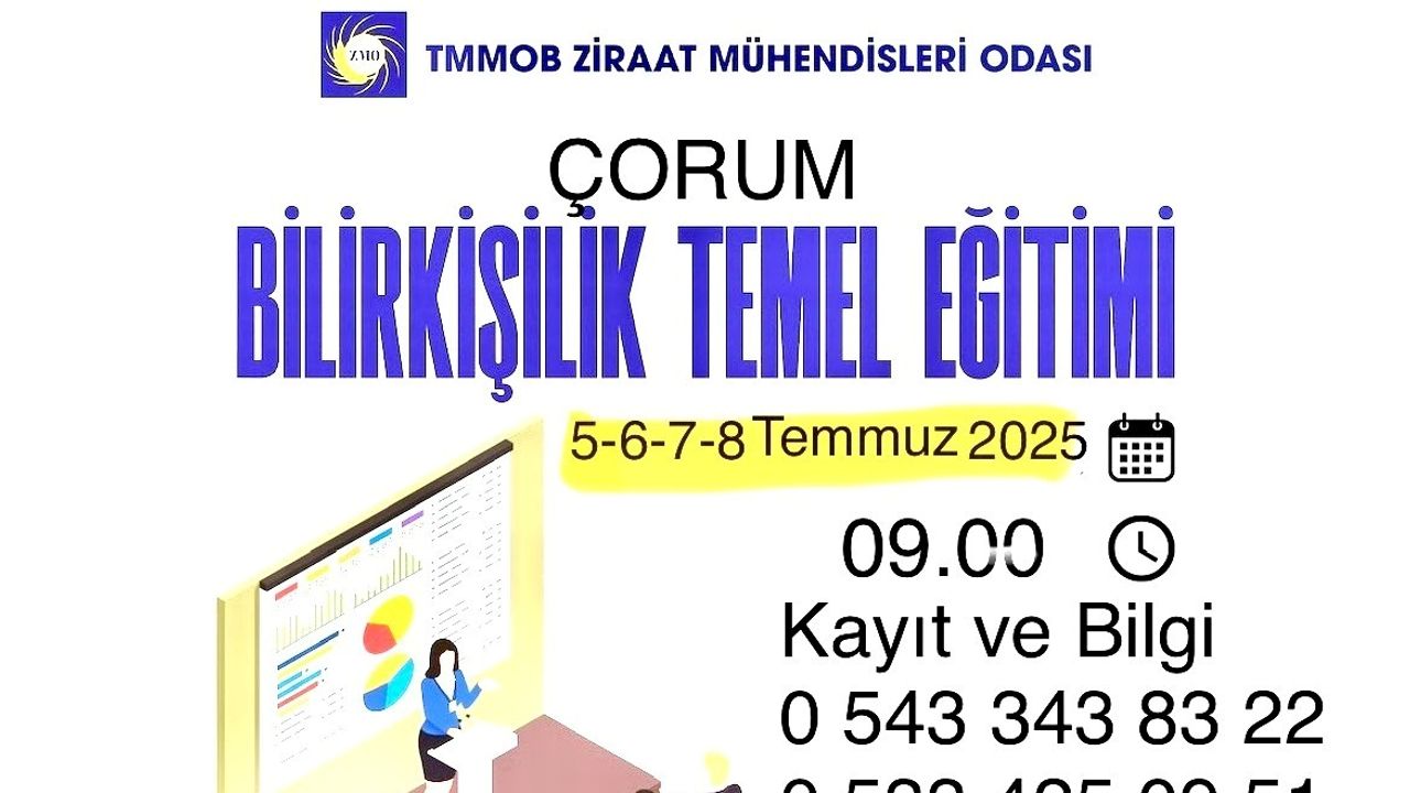 Çorum’da ziraat mühendislerine bilirkişilik eğitimi verilecek
