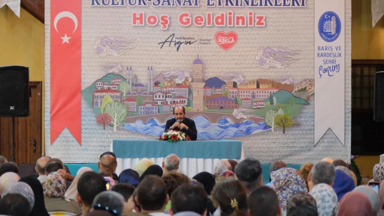 Çorum’da "han sohbetleri"nin konuğu yazar Dr. Ömer Demirbağ oldu