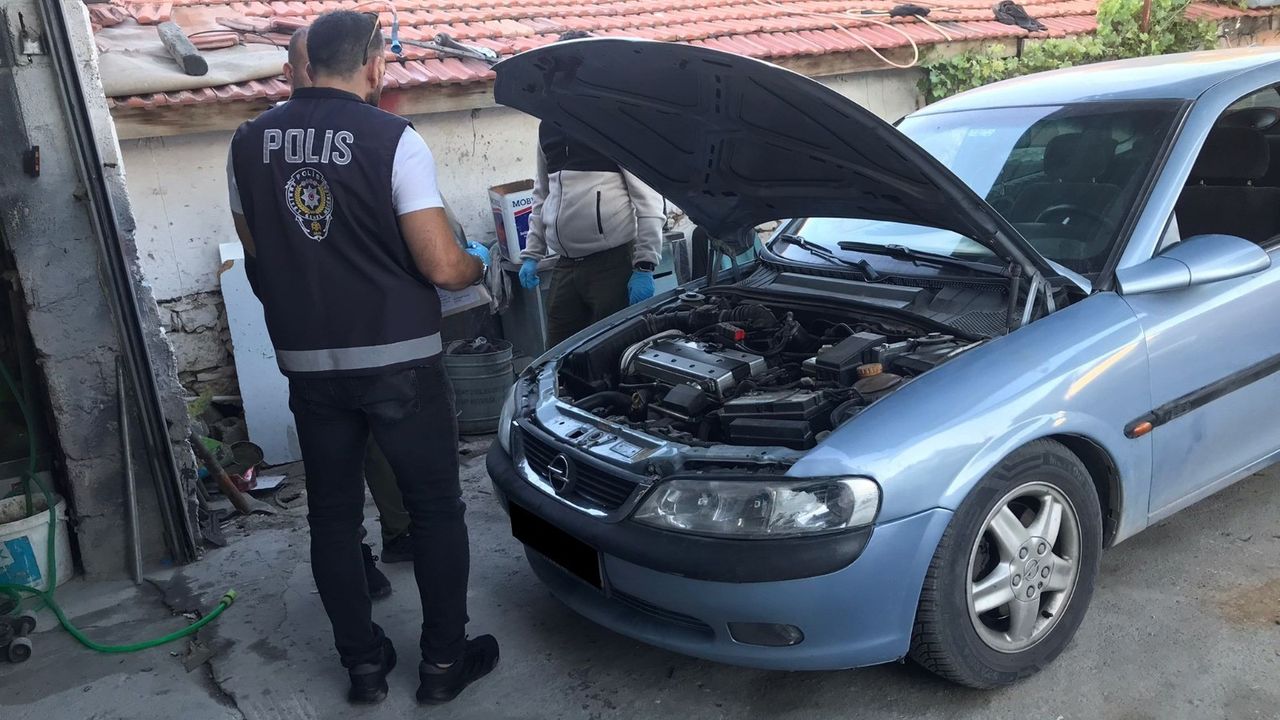 Çorum'da şasi numarası  değiştirilmiş araç ele geçirildi!