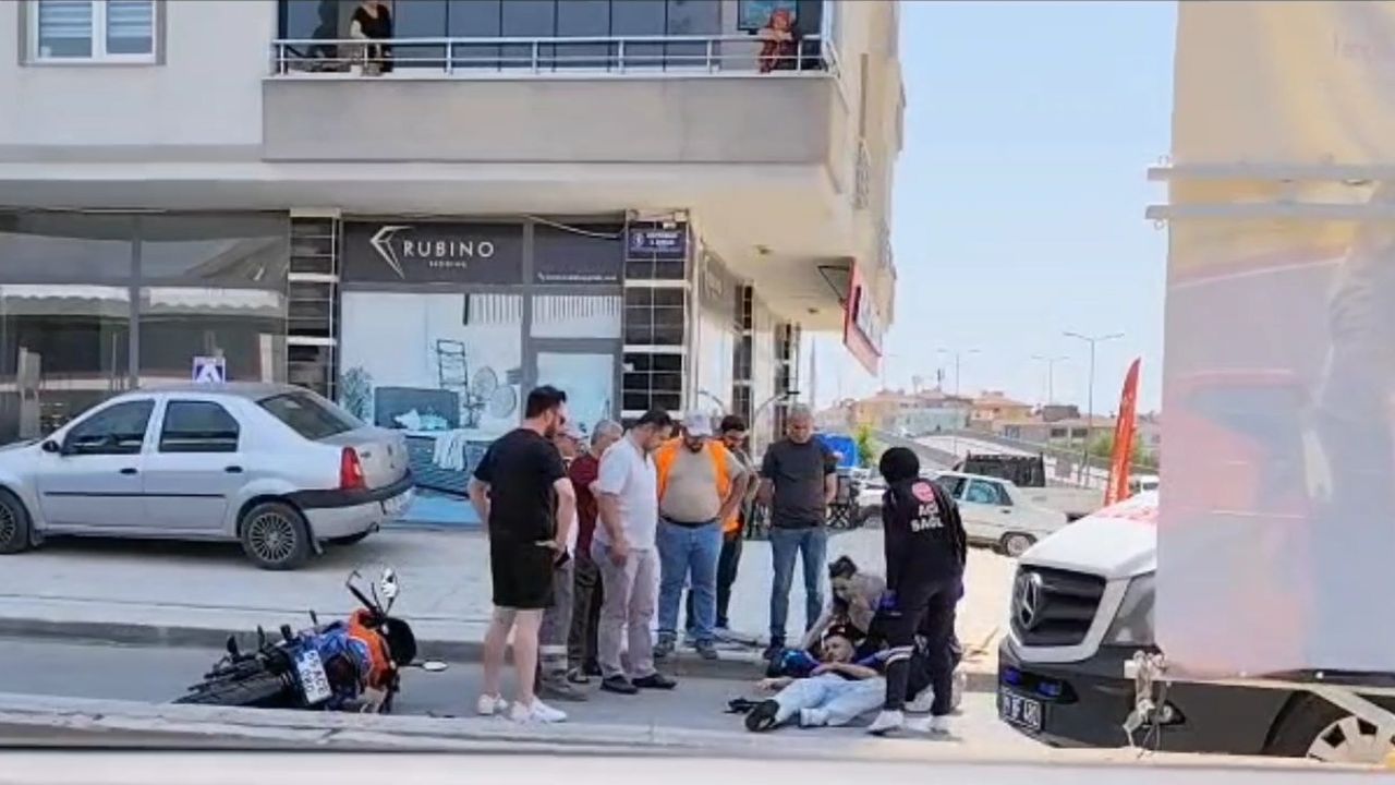 Motosiklet sürücüsü yaralandı