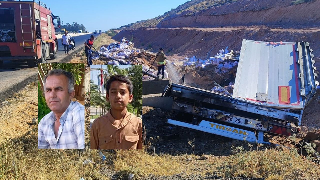 Baba ve oğlu feci  şekilde can verdi