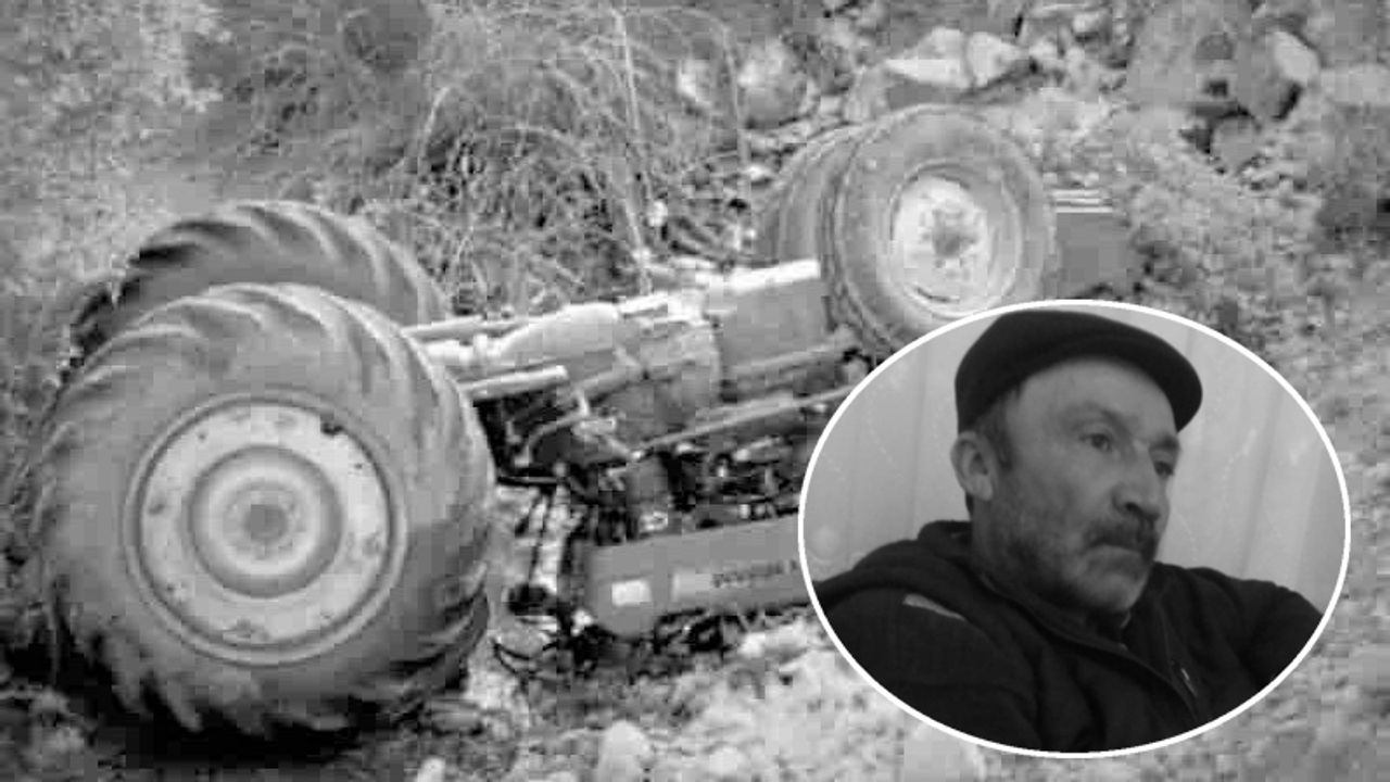 Devrilen traktörün  altında kalan kişi öldü
