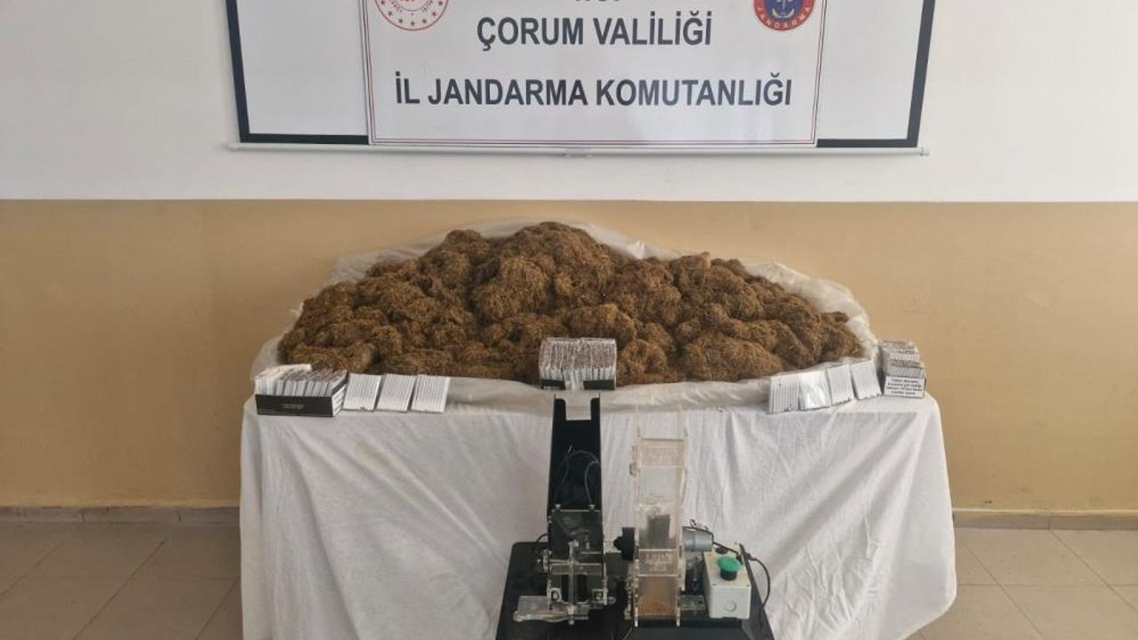Çorum'da binlerce makaron ele geçirildi