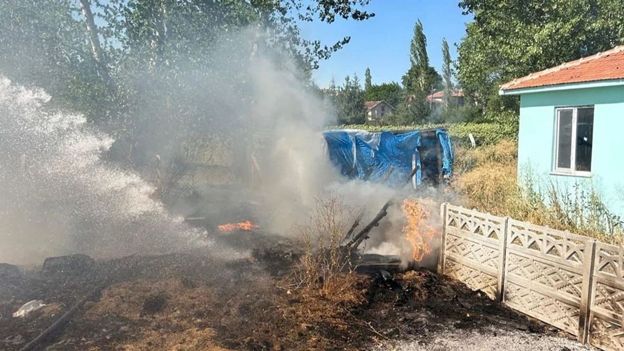 Alaca’da korkutan yangın