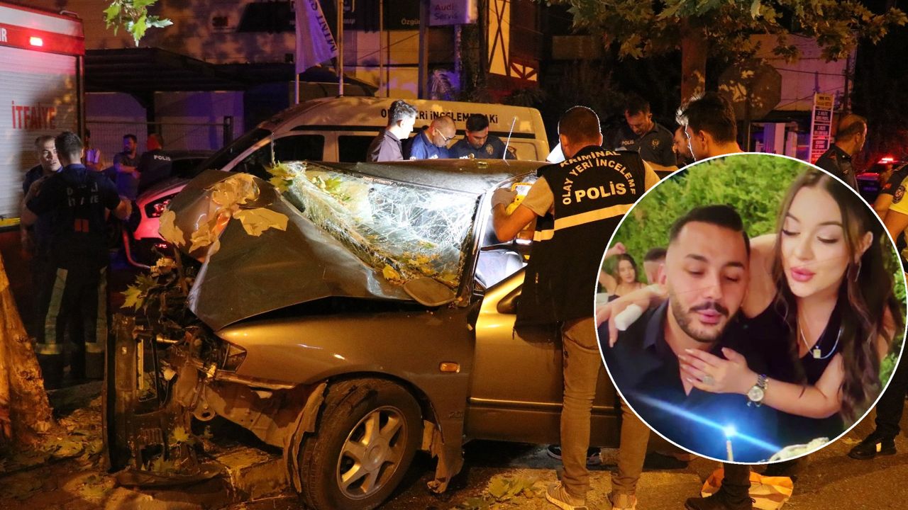 Nişanlı çift kazada hayatını kaybetti