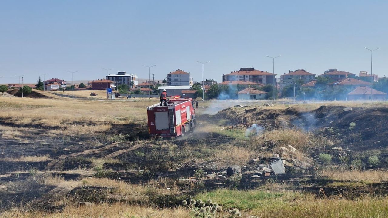 Çorum’da hastane yakınında yangın