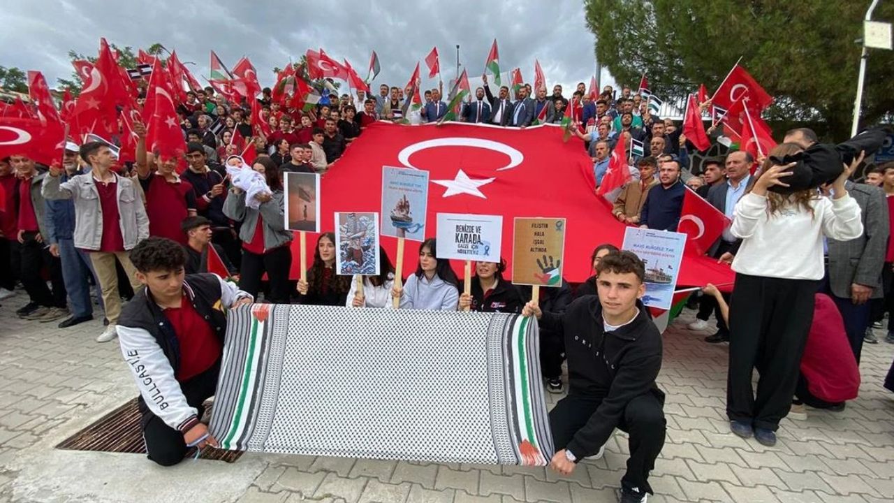 Osmancık’ta Gazze  için destek yürüyüşü