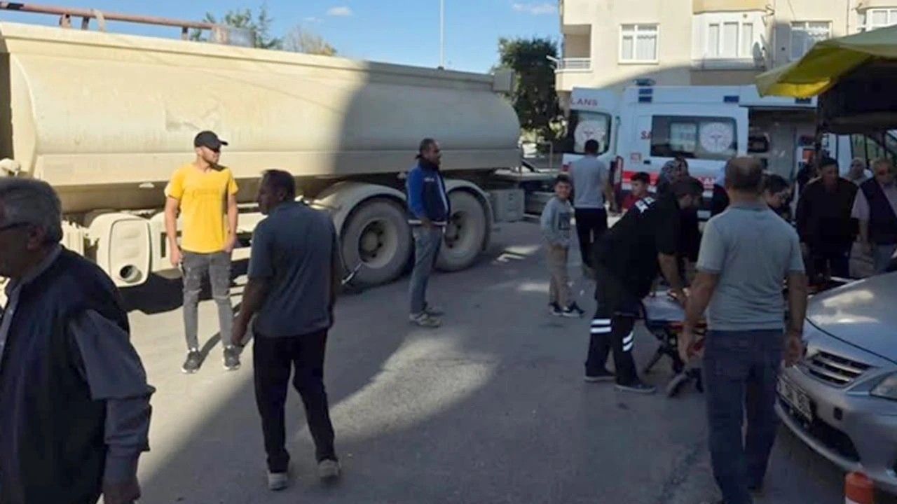 Tanker, bisikletli çocuğa çarptı