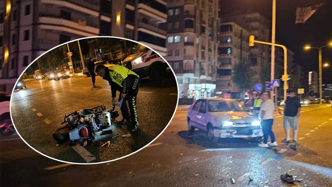 Otomobil ile motosiklet çarpıştı: 4 yaralı