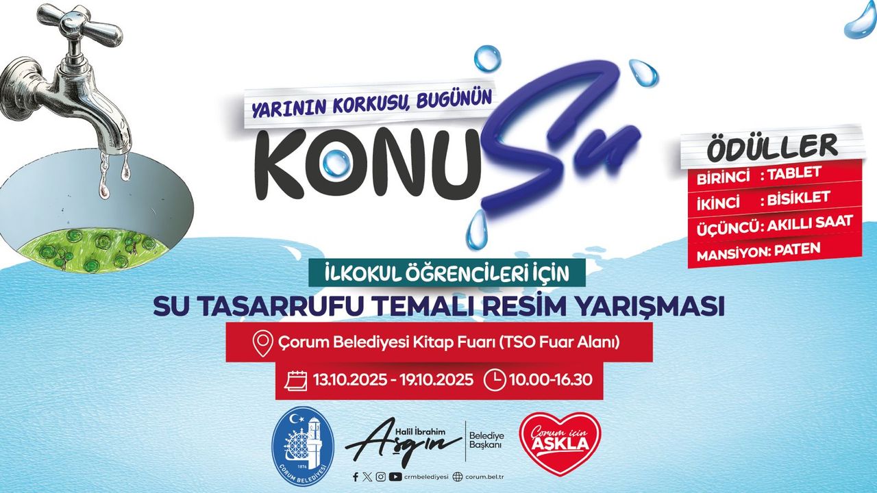 Çocuklar “su tasarrufu”  konulu resimlerle yarışacak