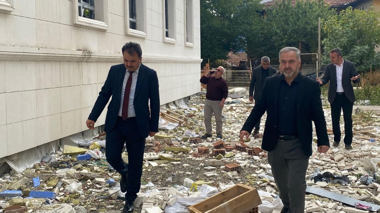 Müftü, Hıdırlık Kur’an  Kursu inşaatını inceledi