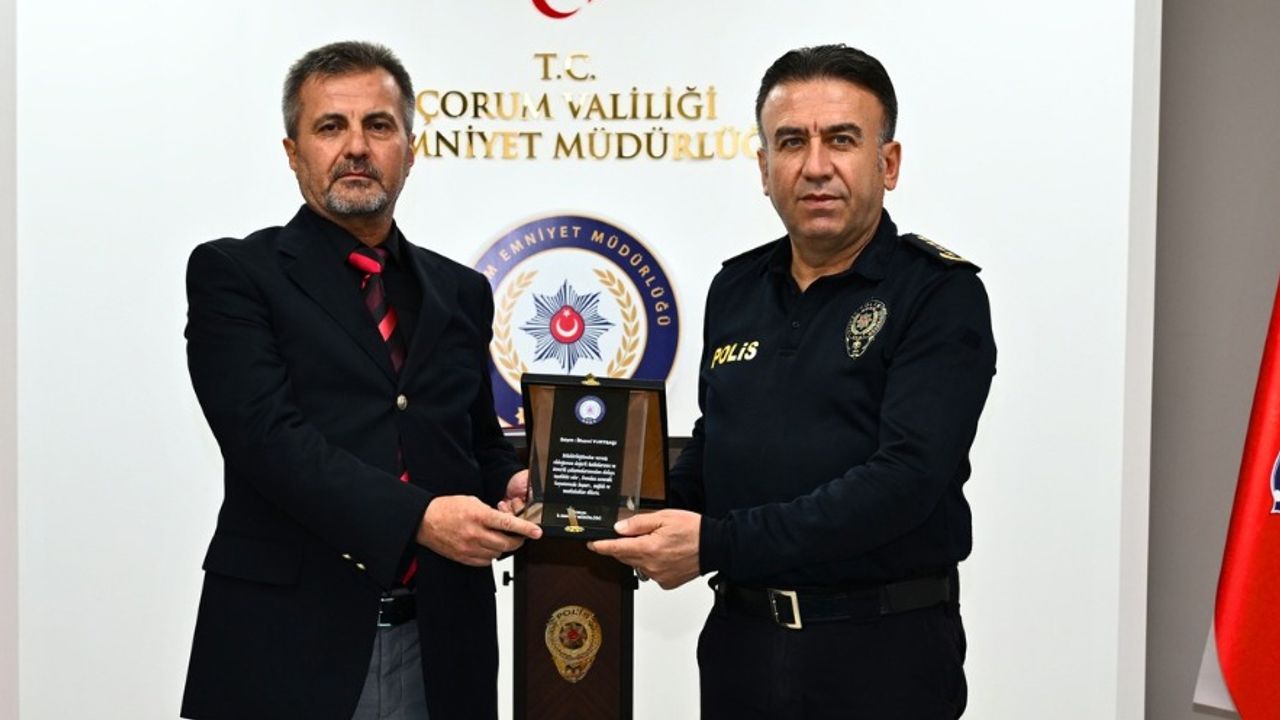 Pehlivan’dan emekli  personele onur belgesi
