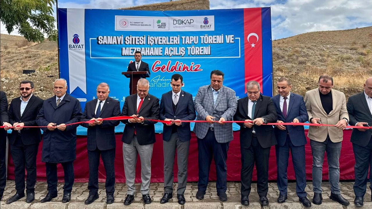 Bayat’ta sanayi sitesi tapu teslimi ve  modern mezbaha açılışı gerçekleştirildi