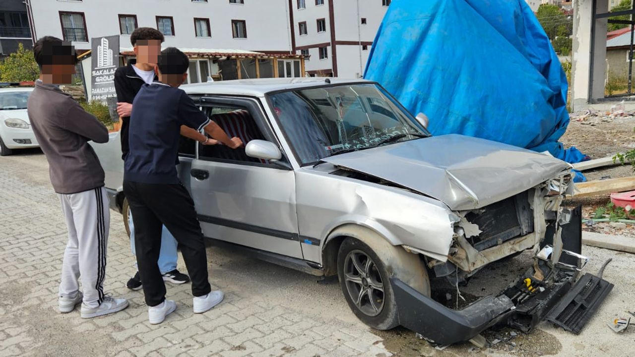 “Dur” ihtarına uymayarak  kaçan sürücü kaza yaptı