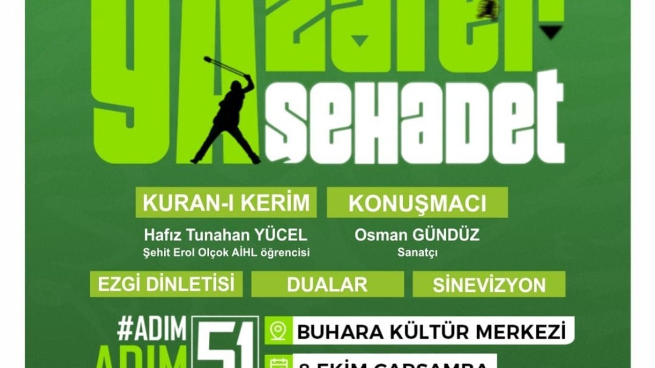 AGD’den “Ya Zafer Ya Şahadet” programı