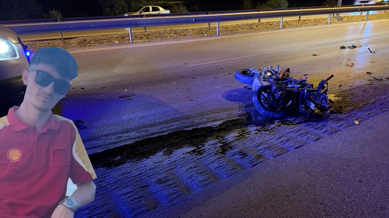 Genç motosiklet sürücüsü kazada can verdi