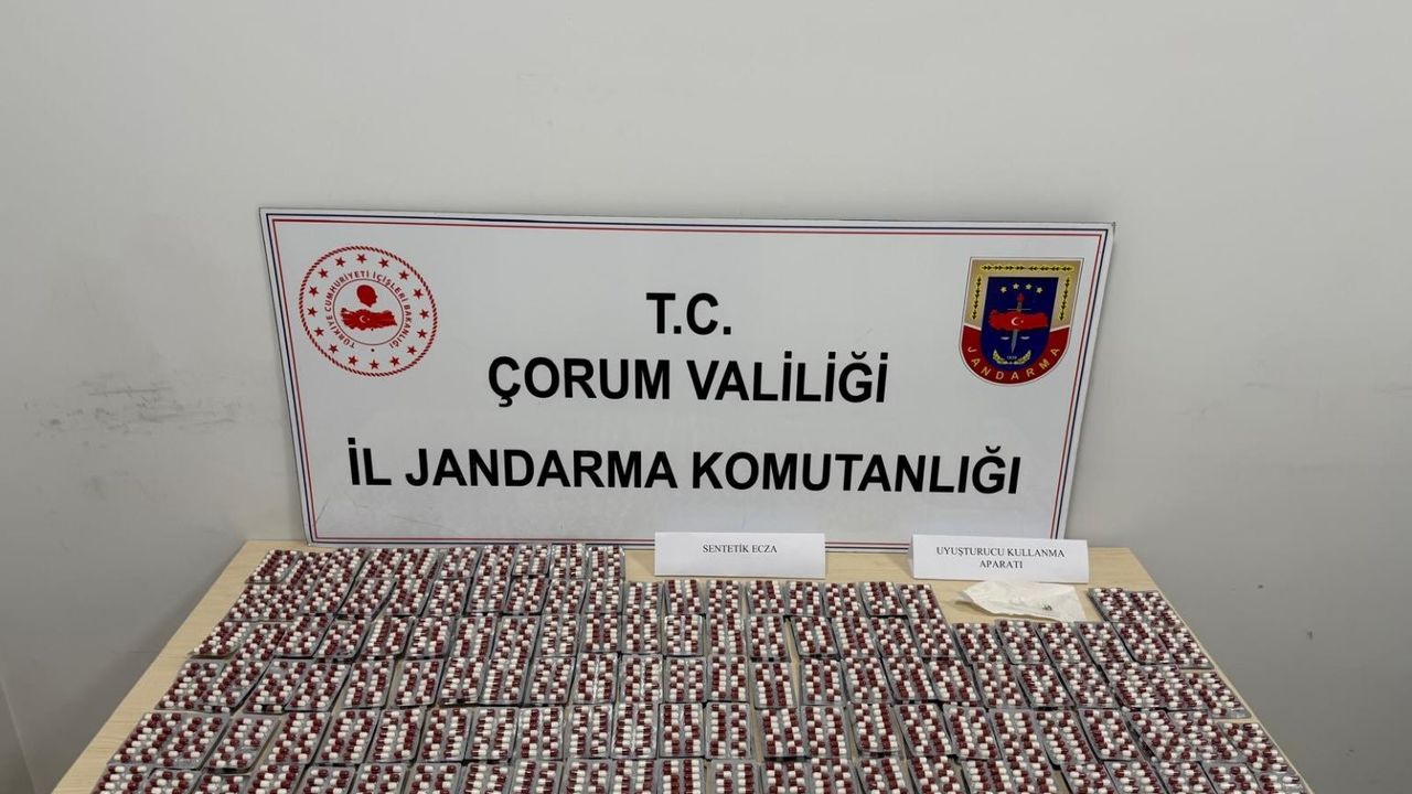 Çorum’da 3 bin 895 adet uyuşturucu hap ele geçirildi