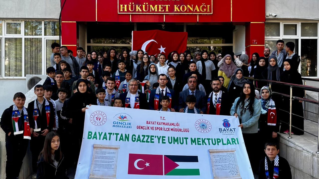 Çorum'dan Gazze'ye mektup var