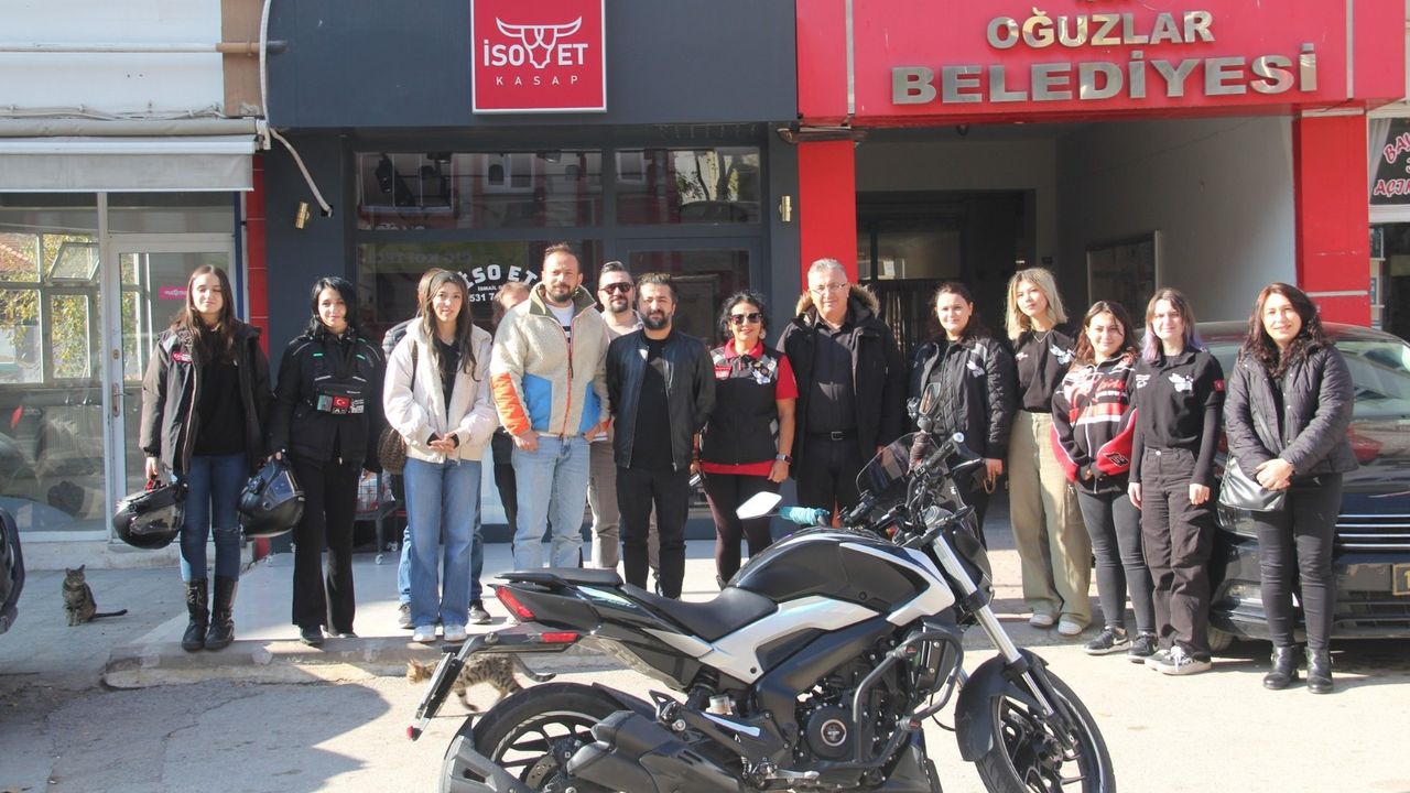 Kadın motorcular Oğuzlar’da