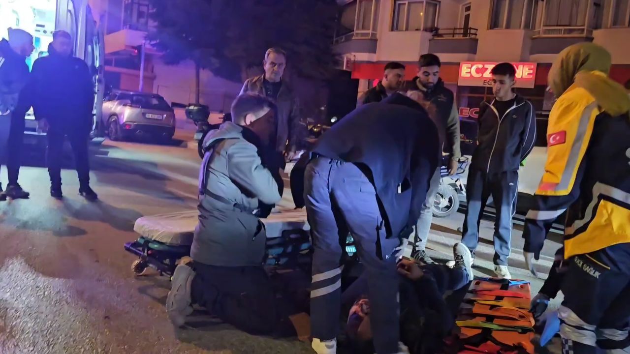 Çorum’da motosiklet devrildi sürücü yaralandı