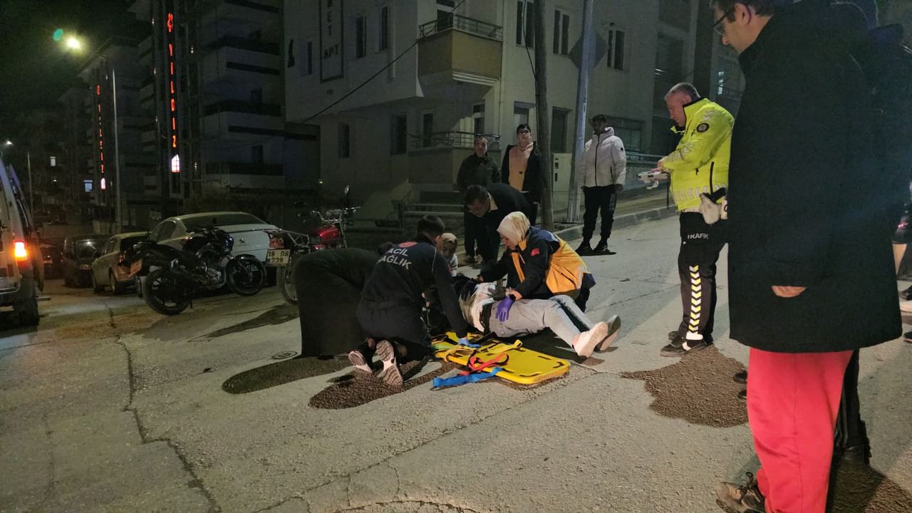 Çorum’da motosiklet kazası 1 yaralı