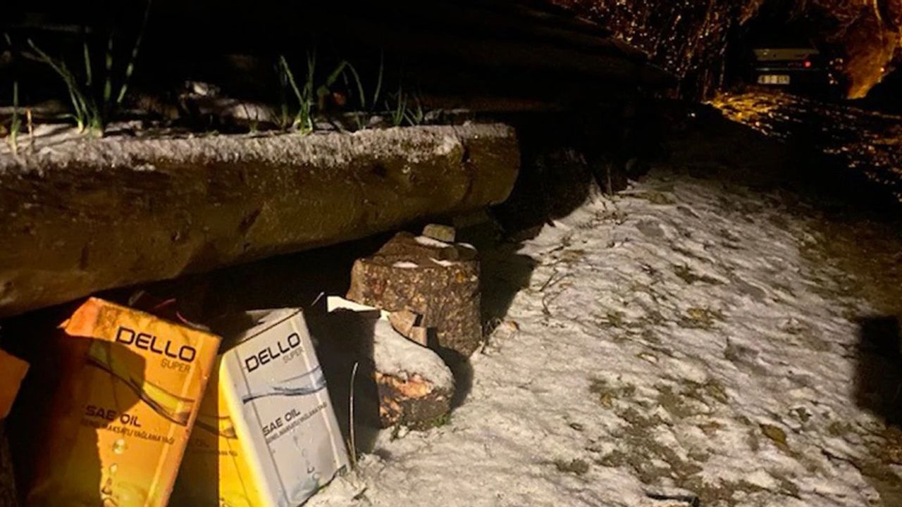 Akpınar Köyü'ne yılın ilk karı düştü