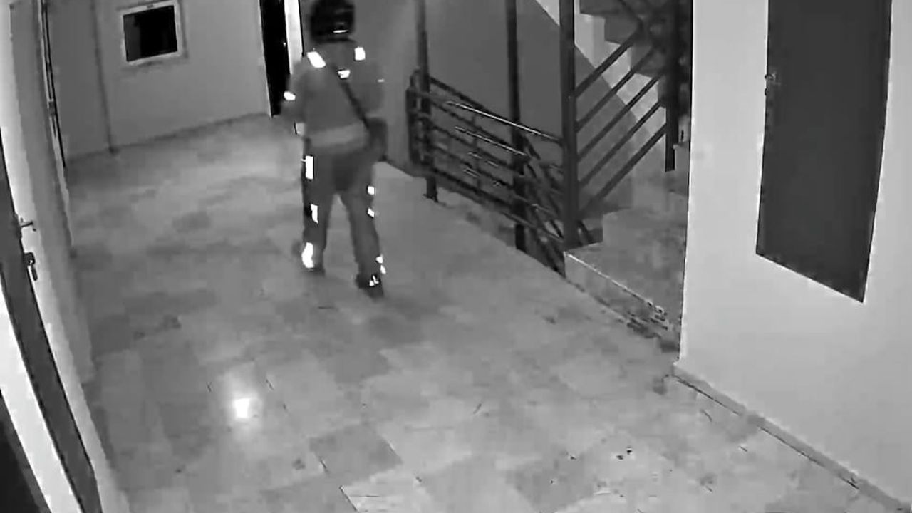 Kurye sipariş getirdiği binaya tuvaletini yaptı