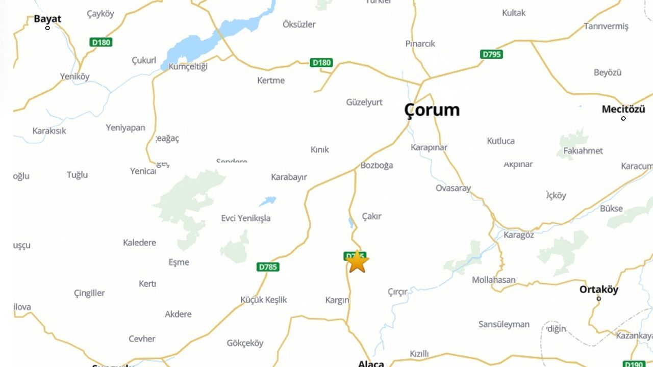 Çorum'da peş peşe 3 deprem