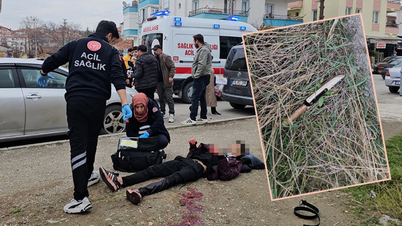 Şakalaşırken bıçağın üzerine düştü