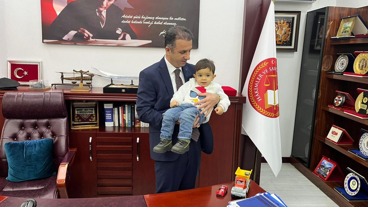 SMA Hastası Baran’dan Başsavcı Bektaş’a ziyaret