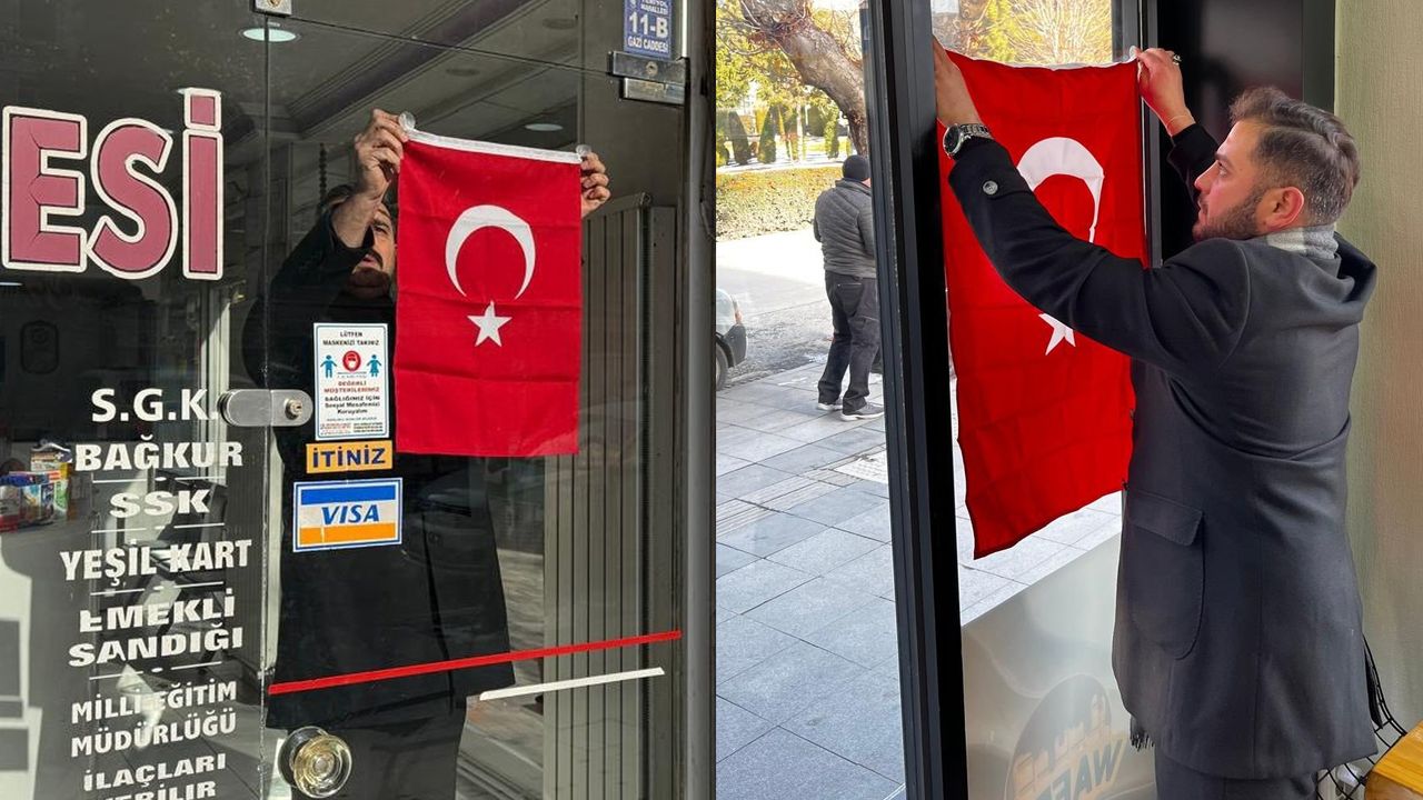Ülkü Ocakları bayrak dağıttı