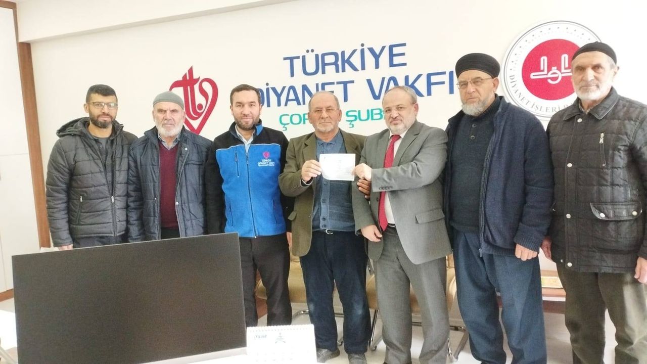 Cami cemaati ve imamdan Filistin’e 173 bin lira bağış