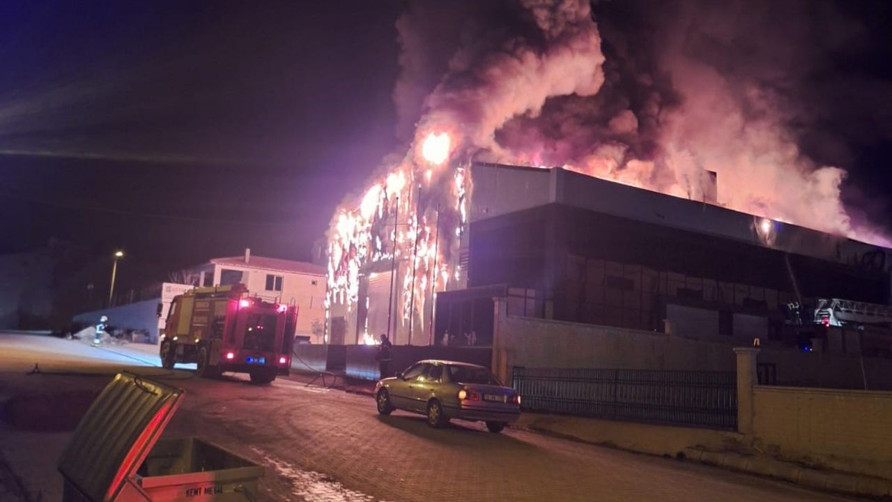 Lavaş fabrikasında  korkutan yangın