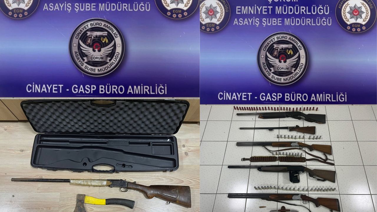 Asayiş operasyonlarında  çok sayıda silah ele geçirildi