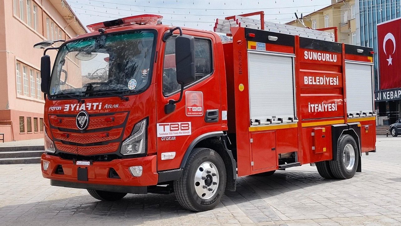 Sungurlu’ya yeni hibe itfaiye aracı