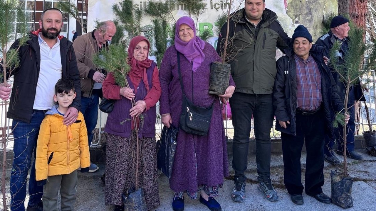 Kargı'da vatandaşlara  400 fidan dağıtıldı
