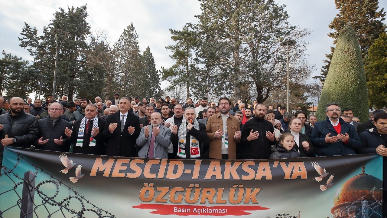 Çorum'da “Mescid-i Aksa'ya  özgürlük” eylemi düzenlendi