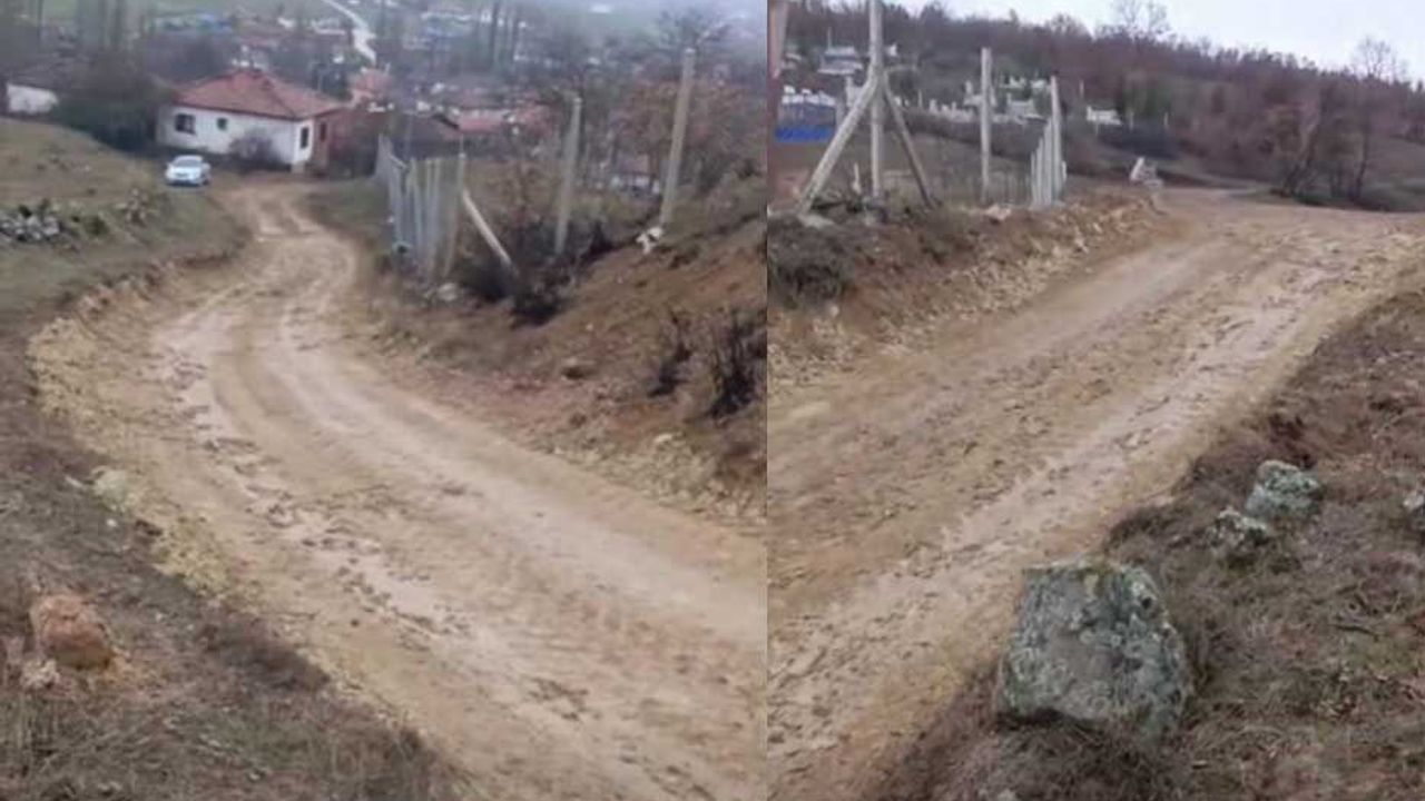 50 yıldır aynı dert! O köy yolu çamur deryası